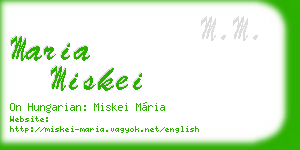 maria miskei business card