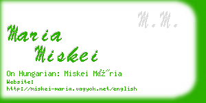 maria miskei business card